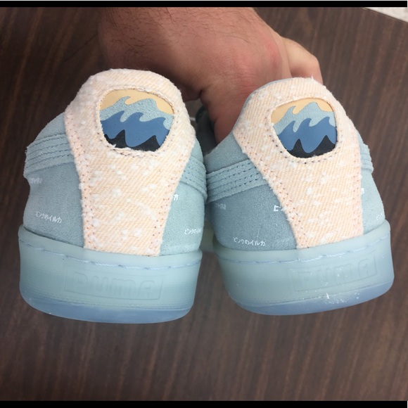 Pink Dolphin x Suede V2 “Ether” Men’s Sneakers - Picture 3 of 7